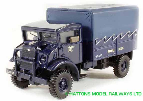 Royal Blue Bedford CMP Canvas Covered Dropside Lorry